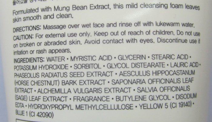 The Face Shop Herb Day 365 Cleansing Foam Mung Bean thành phấn